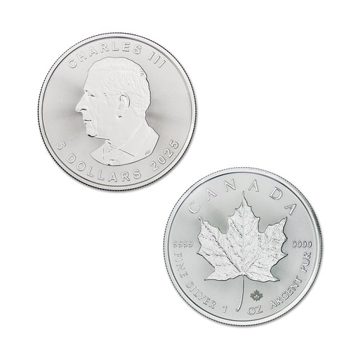 2Pcs 2025 1 oz Canada Silver Maple Leaf $5 Coins BU - Picture 2 of 6