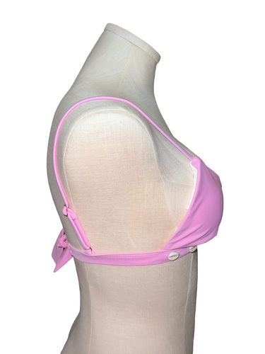 Hula Honey Juniors Shell-Trim Bikini Top Lilac Chiffon Extra Large NWT - Picture 4 of 8