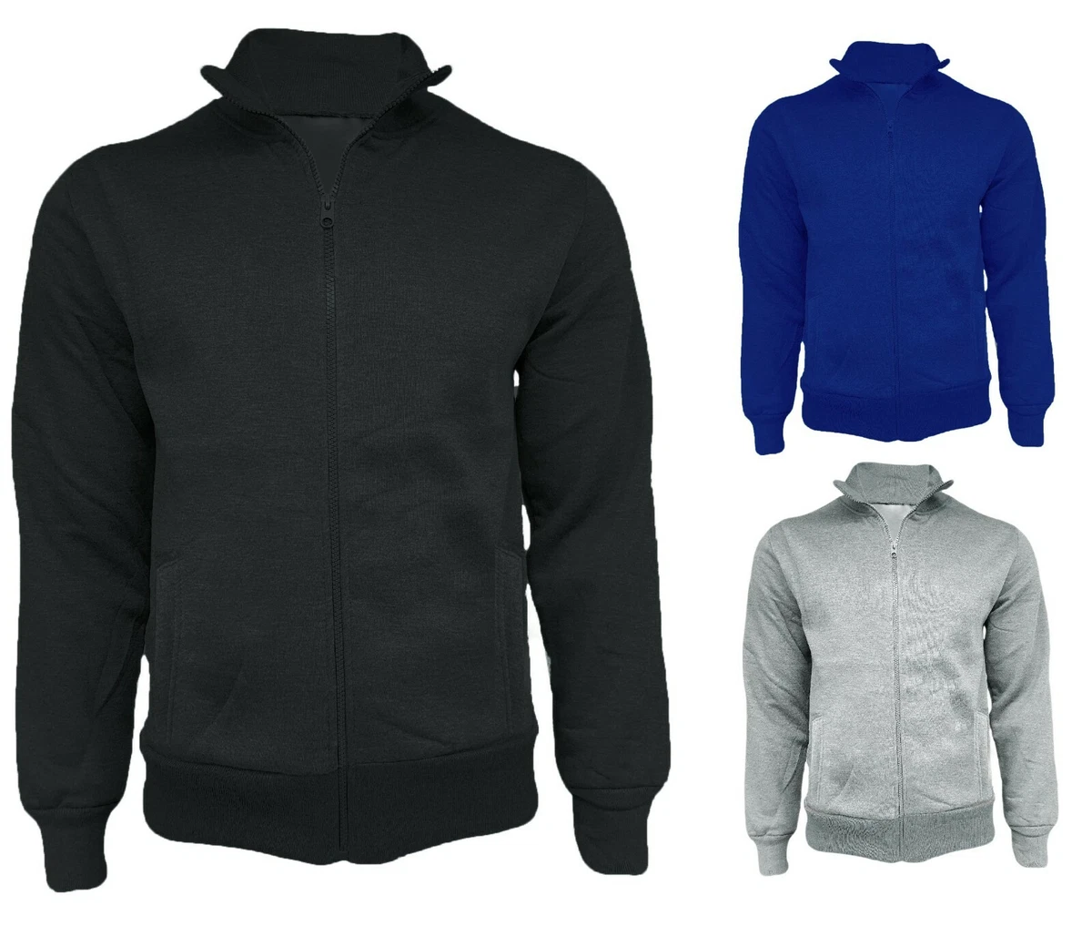 Felpa senza shop cappuccio con zip