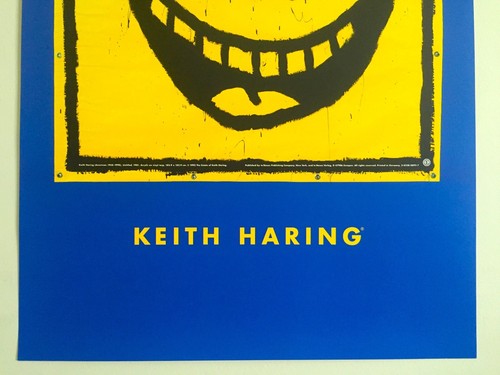 KEITH HARING ESTATE RARE 1993 LITHOGRAPH PRINT COLLECTOR POSTER " SMILE " 1981 - Picture 4 of 9