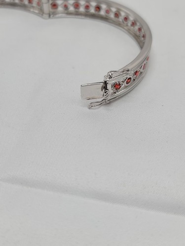 Bracciale Zaffiro Fuoco Argento Sterling 925 Nuovo In Scatola HSN Gioielli - Foto 11 di 18