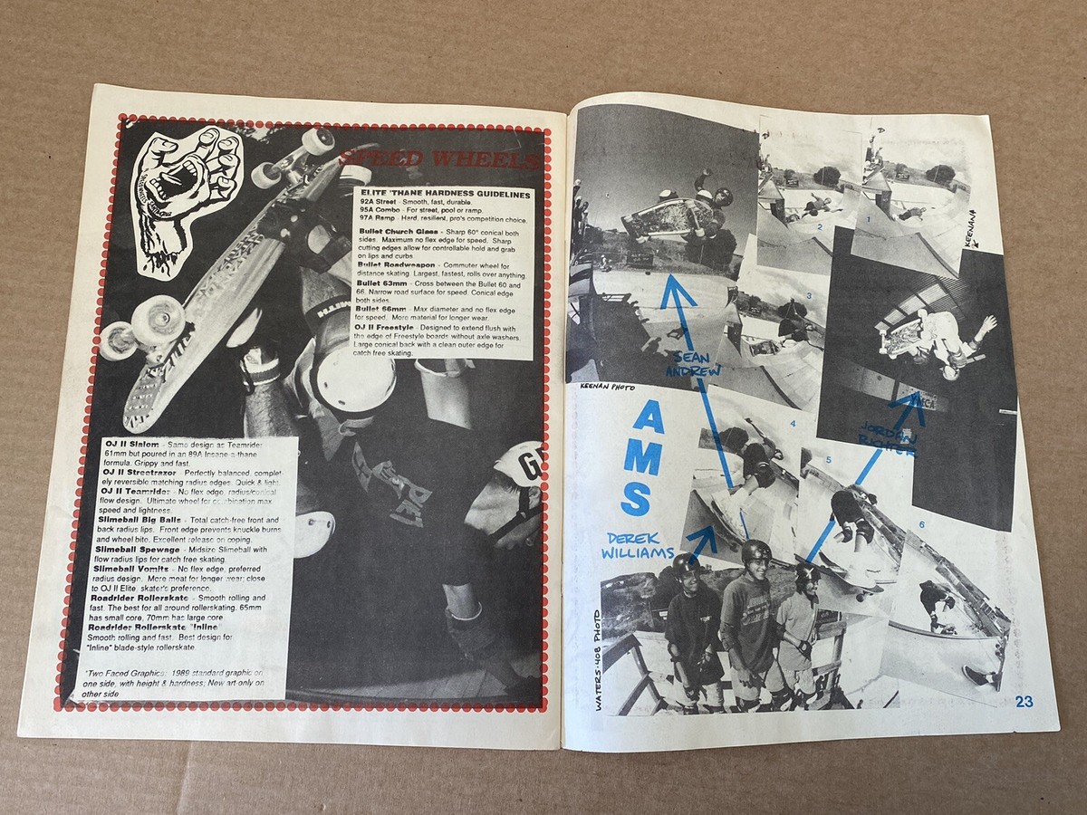 Santa Cruz Vintage Skateboard Strange Notes March 1990 Nice