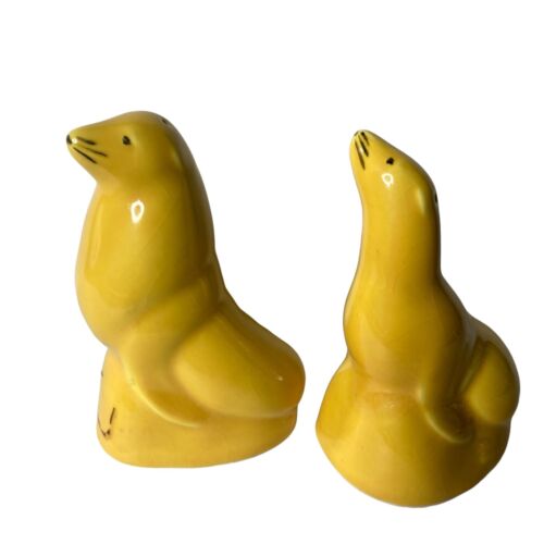 Guarnizioni ceramica porcellana gialla scuoti sale e pepe vintage etichetta parziale 3,5" - Foto 4 di 8