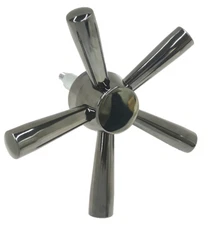 5 Spoke Gun Safe Handle For Strong Safes & Vault Doors With Black Chrome