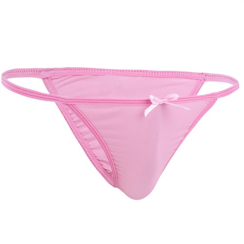 Men Bowknot Bikini Briefs Underwear Lingerie Tong Panties Sissy Soft AU - Picture 10 of 38