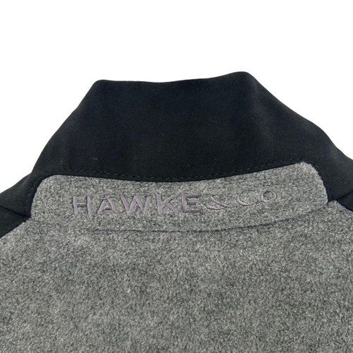 HAWKE & CO Full Zip Medium Weight Fleece Jacket XL Charcoal Black Gorpcore Ski - Picture 7 of 8
