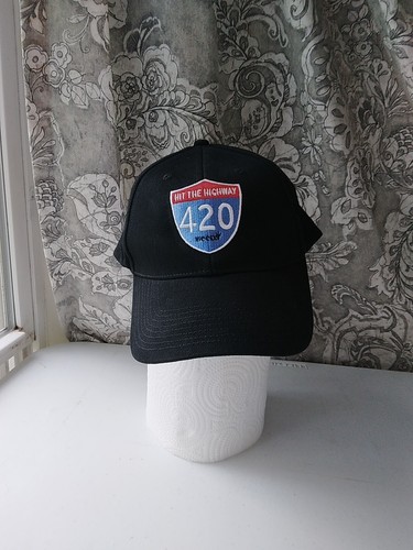 Hit The Highway 420 Weeds Hat Cap Adult Black - Picture 5 of 6