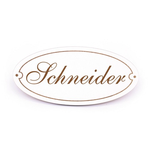 Schild Türschild • selbstklebend oval graviert • 200 Holzschilder weiß 15 x 7 cm - Bild 325 von 447