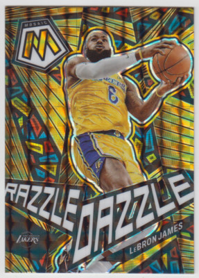 2022-23 Panini Mosaic Lakers Lebron James Razzle Dazzle #5 Case Hit SP