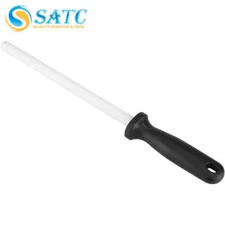 SATC 2Pack 15 inch Ceramic Sharpening Rod Steel Fine Diamond Carbon Steel No Cap