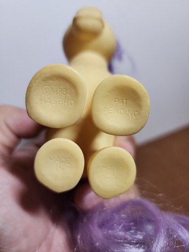 My Little Pony Lemon Drop G1 Rare Yellow Purple Raindrops Vintage 1982 with Cape - Picture 8 of 13