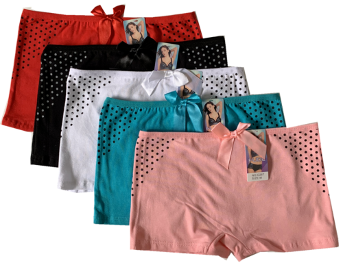 NEW Lot 5 Boyshorts Panties Cotton Underwear Womens Ladies Girls Size M L XL - Picture 14 of 14