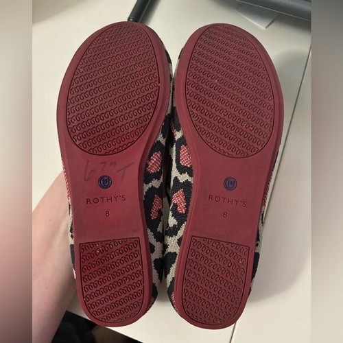 Rothy's | The Flat in Red Cat Animal Print Rothys Shoes Womens Retired Sz 8 - Picture 4 of 7