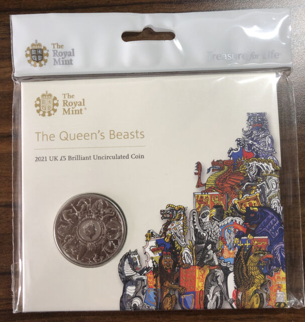 Großbritannien 5 Pfund 2021 - Queens Beasts Completer - BU GU8727 Großbritannien 5 Pfund 2021 - Queens Beasts Completer - BU GU8727