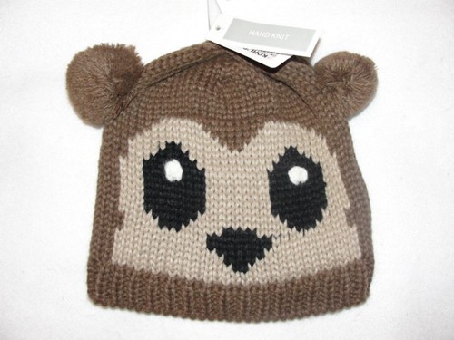 Girls Teddy Bear Knit Winter Hat - Size 7-14 - New with Tags