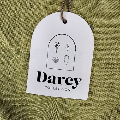Abito Darcy donna piccolo verde 100% lino Lagenlook vestito Cottagecore Prairiecor - Foto 3 di 12