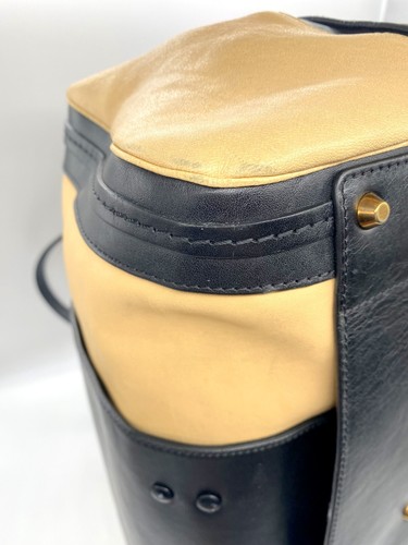 Chloe Alice Large Calfskin Leather HandBag Black and Beige Authentic Travel Bag - Picture 10 of 21