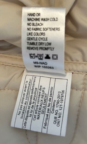 Woolrich Women’s X-Large Cream Quilted Jacket Snap Up Collared Pockets - Picture 4 of 4