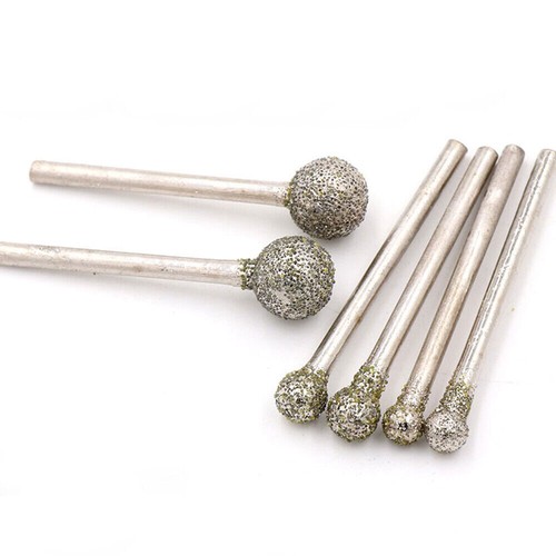 3mm-10mm Ball Round Diamond Burr Grinding Bit 2.35/3mm Shank for Dremel 60 Grit - Picture 5 of 5