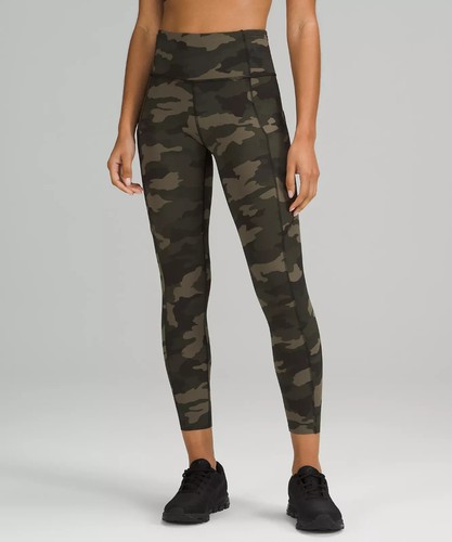 NUEVO LULULEMON Fast Free High-Rise Tight 25" Camuflaje Oliva (MÚLTIPLES TAMAÑOS) - Imagen 1 de 3