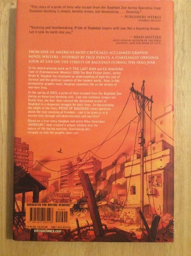 Autografato Da Brian K.Vaughan - Pride Di Baghdad Gn Hardcover 1st/1st + Pic - Picture 3 of 12
