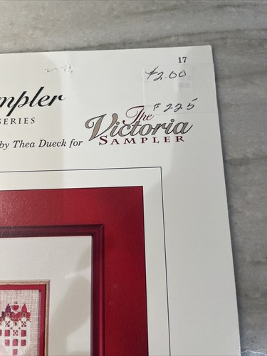 The Victoria Sampler CRIMSON FIRE PATTERN Valentine Hearts Needlework Thea Dueck - Picture 6 of 14