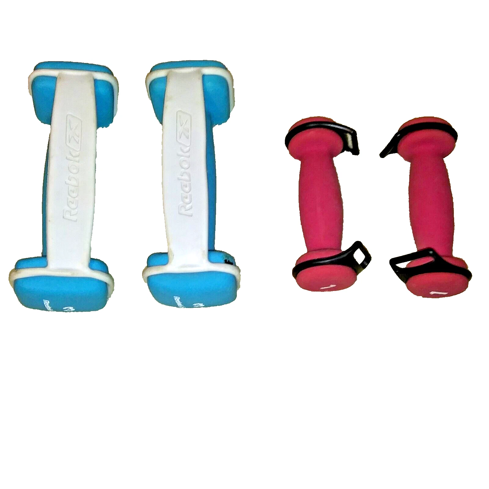 Reebok 3 lb Dumbbells Rubber Coated set & Soft Neoprene coated Dumbbell 2 lb set