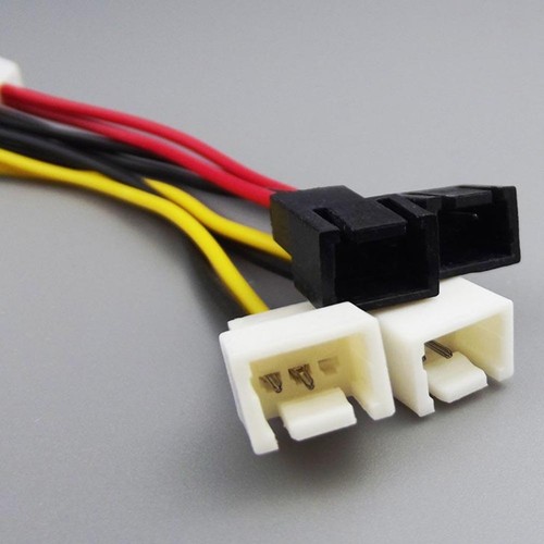 2pcs 4-Pin Molex auf 3-Pin Lüfter Power Adapter Stecker 12v * 2 / 5v * 2 DE - Zdjęcie 5 z 12
