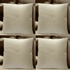 Cushion Covers Gold - Set of 4 Shimmer Designer Print on Print 18 X 18" 45X45 cm