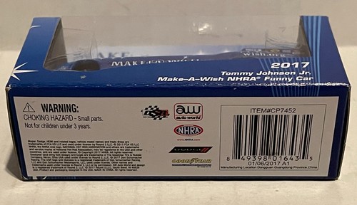 RARO CARICATORE DODGE 2017 TOMMY JOHNSON JR. MAKE-A-WISH 1:64 NHRA FUNNY CAR SIGILLATO - Foto 5 di 6