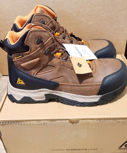ACE Men's US Size 10 Glacier-Nano Composite Toe Waterproof Work Boots. NEW NIB - Picture 4 of 8