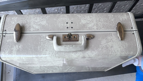 Vintage Samsonite Streamlite Beige Suitcase–1950s Hard Shell Luggage–21x18–w/Key - Picture 13 of 23