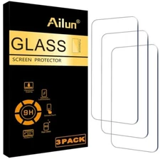 Ailun Glass Screen Protector for iPhone 16  iPhone 15 / 15 Pro-6.1 Inch (3 Pack)