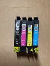 Genuine Epson 202XL Black & 202 Cyan Magenta Yellow Ink Cartridges Open Box