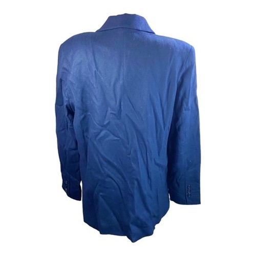 Nordstrom blu navy 100% lana merino vintage petite grande blazer donna L - Foto 4 di 11