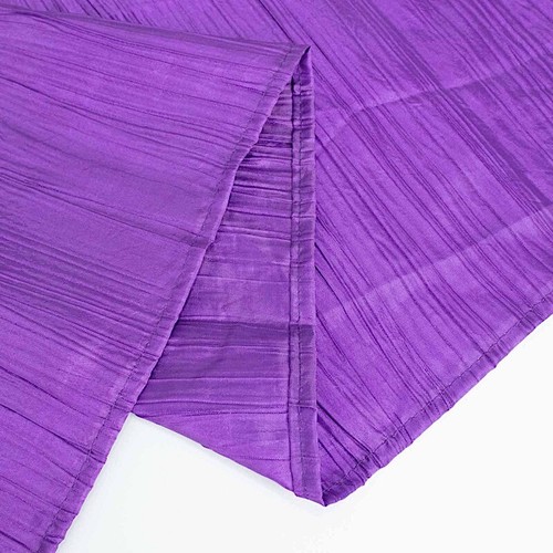 5 Purple Accordion Crinkle TAFFETA DINNER NAPKINS Wedding Party Home Decorations - Picture 7 of 8