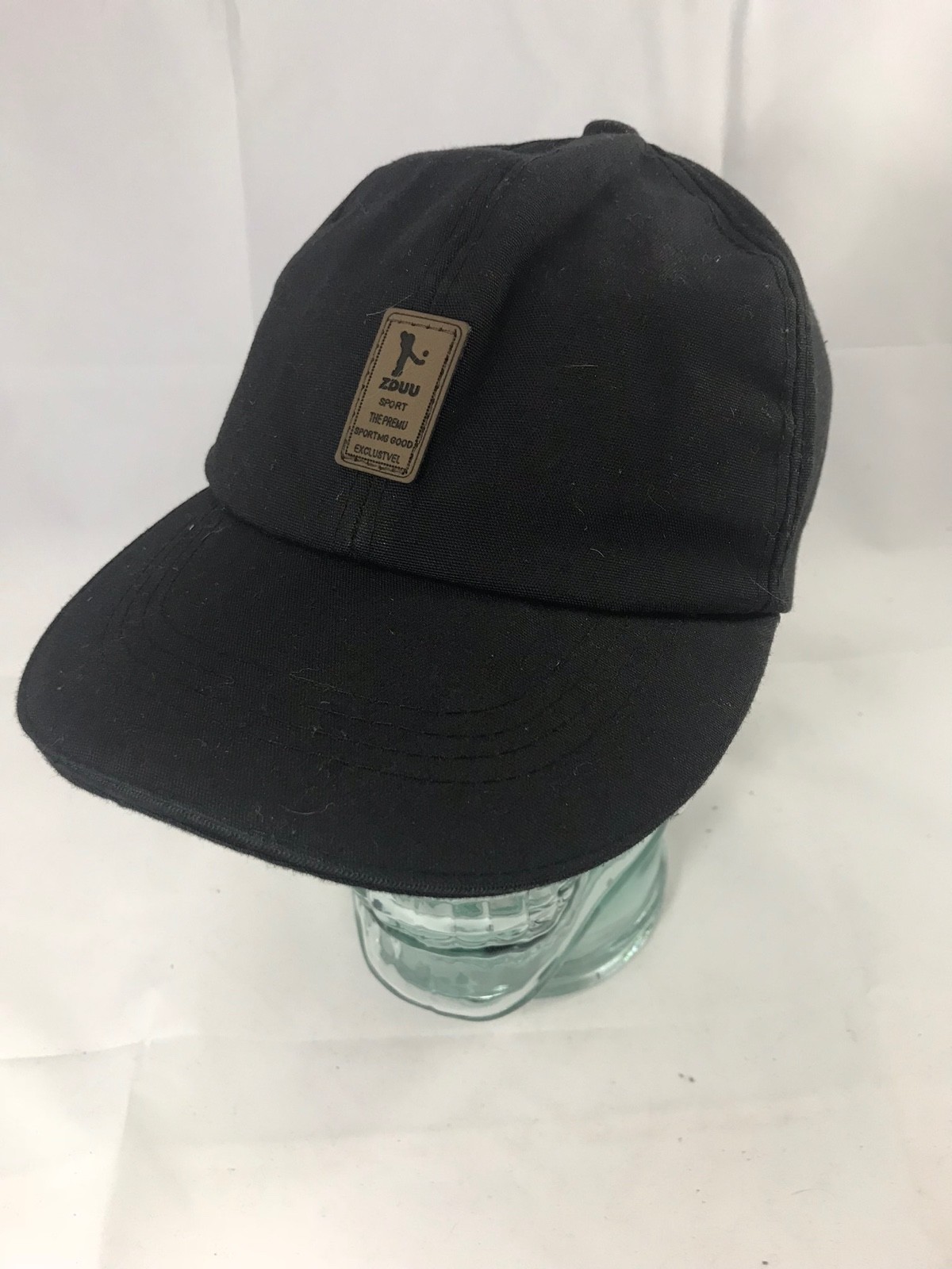 ZDUU Sport Black Adjustable Baseball Cap with Premium Fit