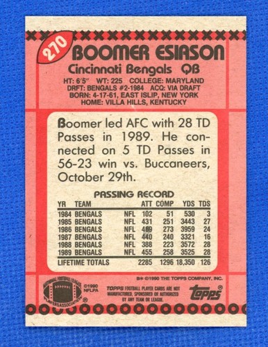 Boomer Esiason 5 Karten Lot Cincinnati Bengals Legende - Bild 6 von 10