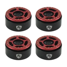 Powerhobby Aluminum 2.2" Beadlock Wheels Red (4) 1/10 Rock Crawler