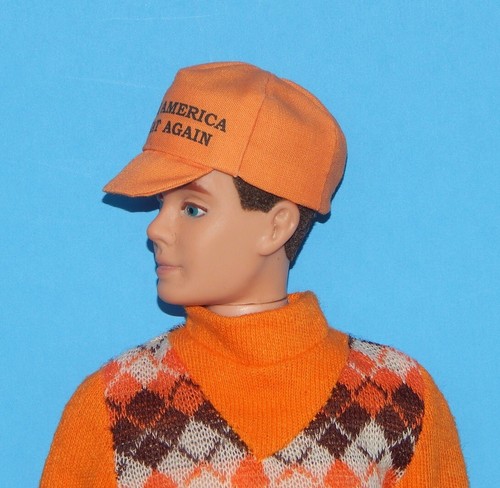 1:6 ORANGE MAGA Hat Baseball Cap Doll Ken *Barbie* Midge * Phicen Head Sculpts - Picture 3 of 7