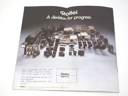 Rollei 35/ B35/ SL26 Camera Sales Brochure - Picture 3 of 3