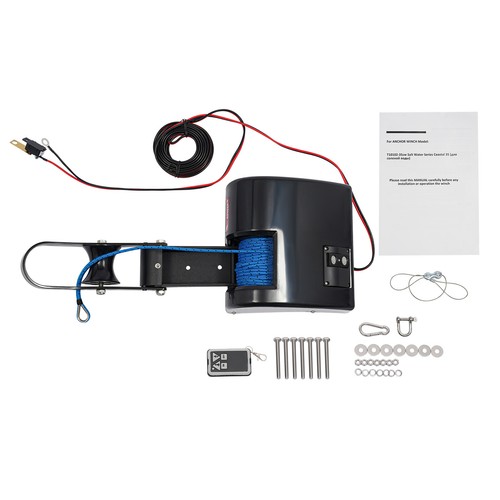 Cabrestante de anclaje eléctrico de 35 lb para barco cabrestante marino con control remoto y rodillo de anclaje - Imagen 7 de 16