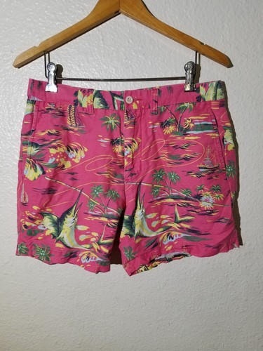 Polo Ralph Lauren SWORDFISH pink sunwashed soft Cotton Shorts men's 30 W 6” inch - Picture 3 of 6