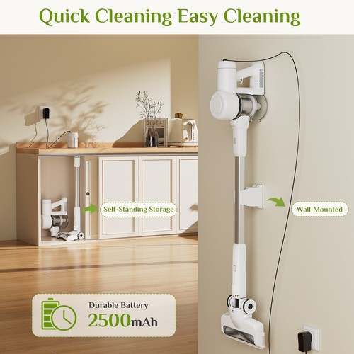 Stick Cordless Vacuum Cleaner Wall Mount Easy Clean Handheld Vac Rechargeable - Picture 6 of 7