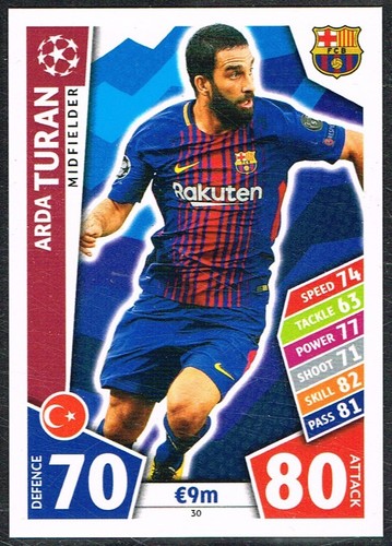 Topps Match Attax 2017-18 ☆ CHAMPIONS LEAGUE ☆ Football Cards #1 to #90 - Picture 31 of 91