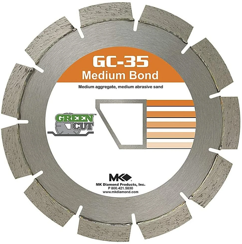 Hoja de diamante MK Diamond 166747 GC-35, 10" x .250" x Tri NUEVA S29 Foto 3 de 4