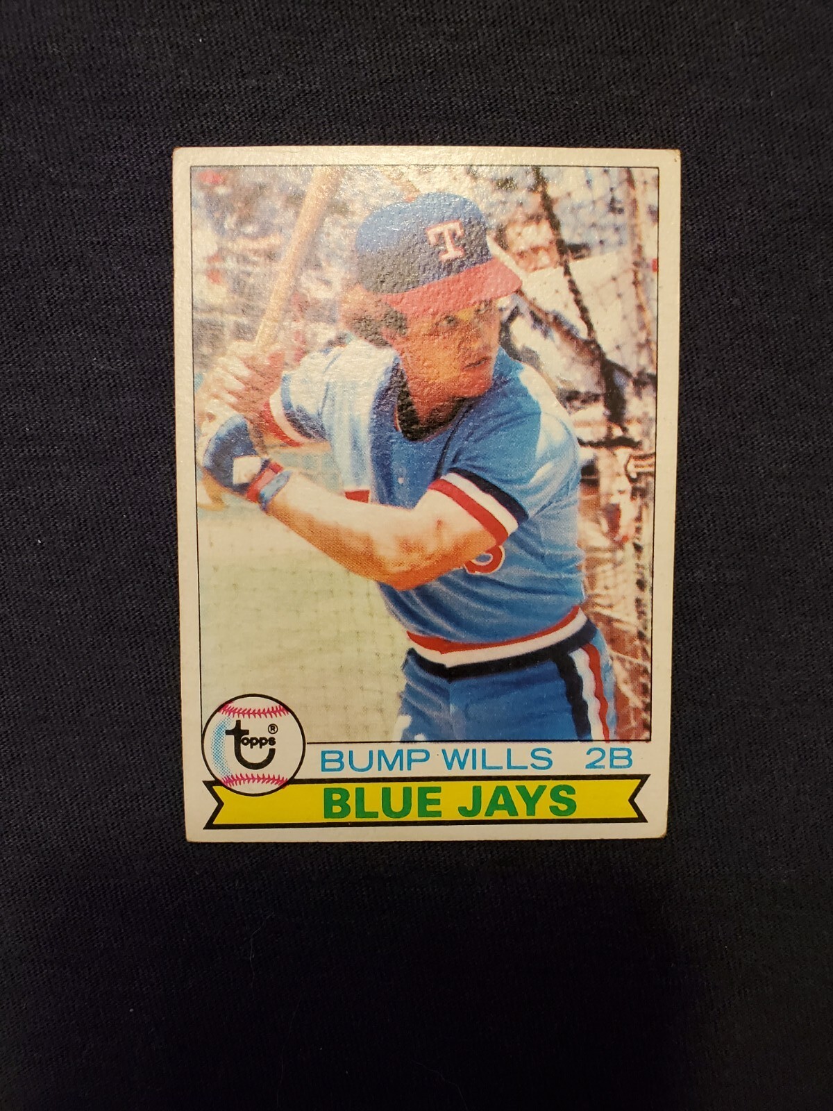 1979 TOPPS BASEBALL # 369 BUMP WILLS ROOKIE CARD ERROR BLUE JAYS
