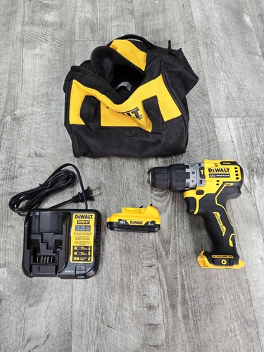 DeWalt 12V Cordless Hammer Drill/Driver DCD706 3/8" 2 batteries charger & bag
