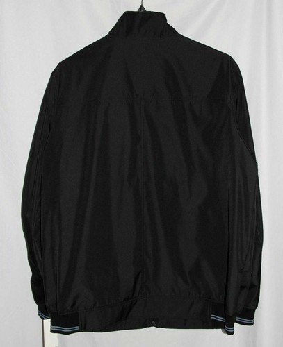 New Perry Ellis Solid Black Men's Size 2XT Full Zip Poly Bonded Jacket - Picture 2 of 6