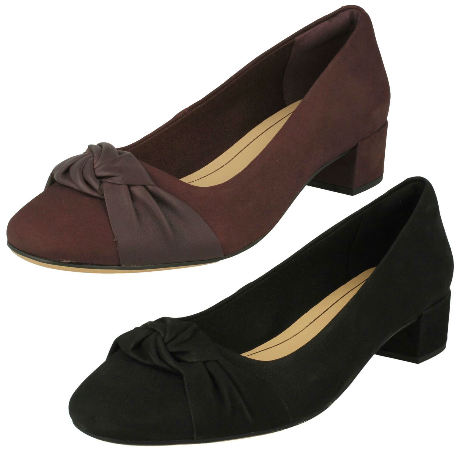 Damenschuhe Clarks Bow Detailed Block Heel Schuhes 'Orabella Lily' Damenschuhe Clarks Bow Detailed Block Heel Schuhes 'Orabella Lily'